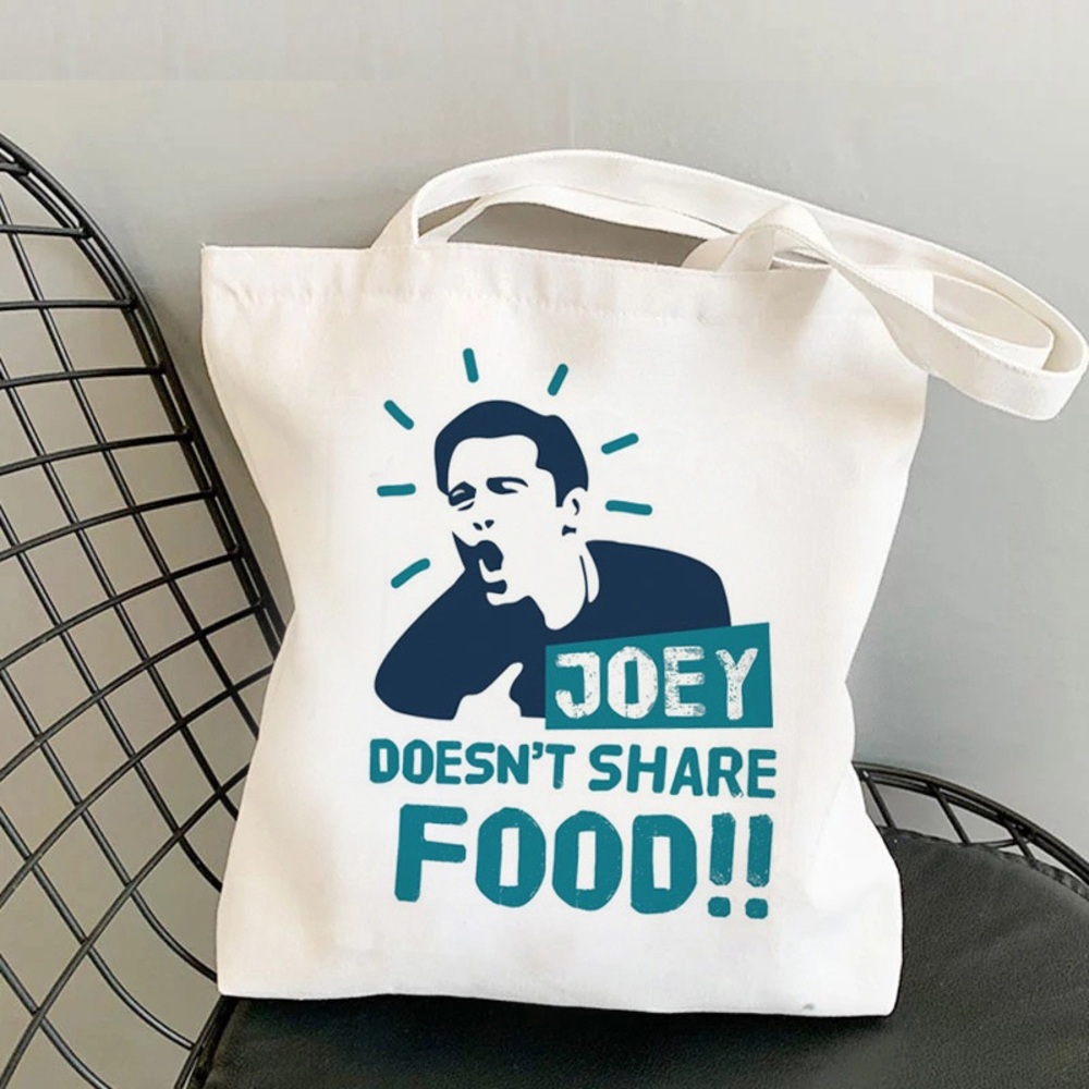 New Friends TV Show Canvas Tote Bag with Joey doesn’t share food